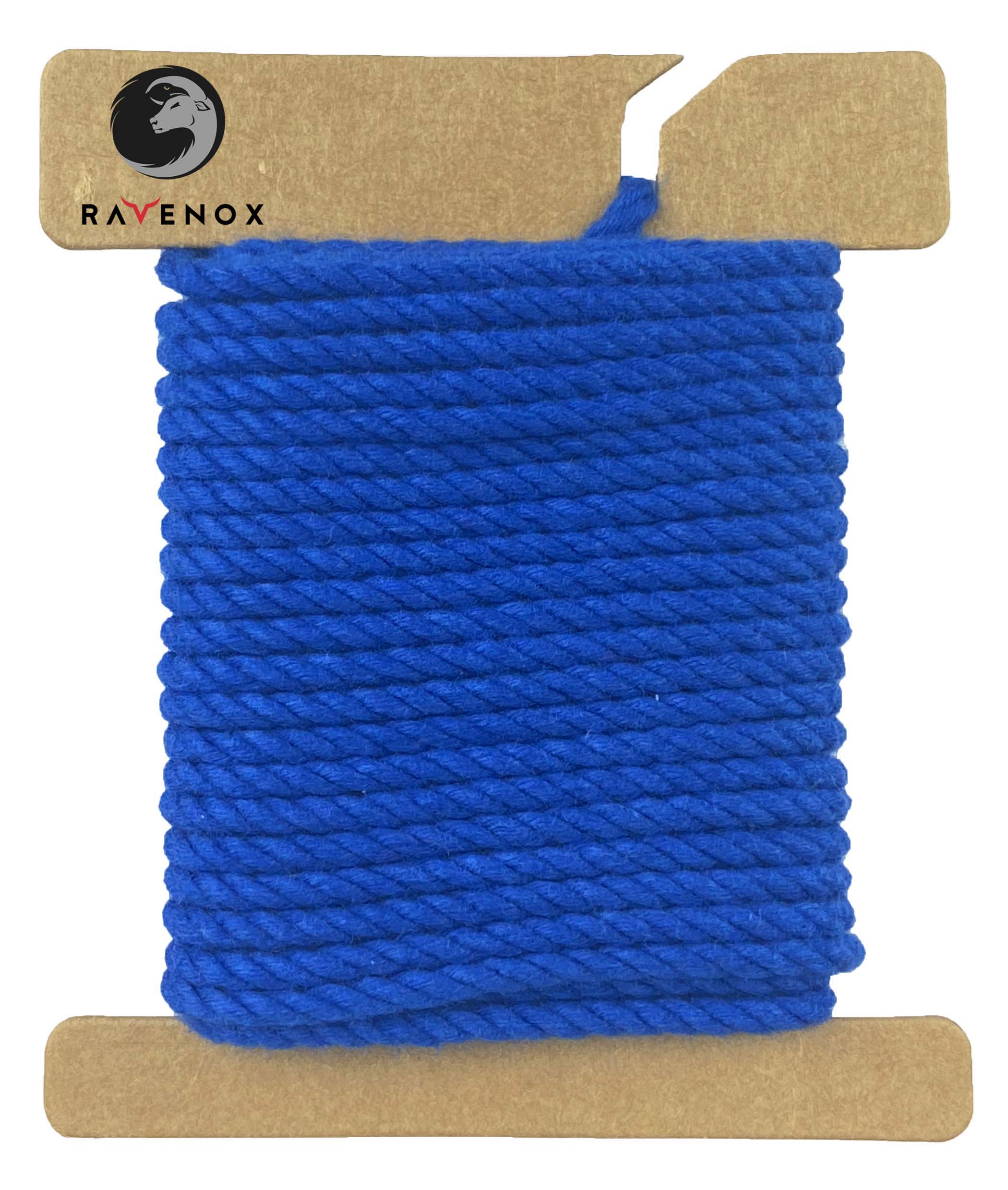 Ravenox Royal Blue Cotton Macramé Cord | Cordage for Macramé Projects 5 mm x 8 Yards
