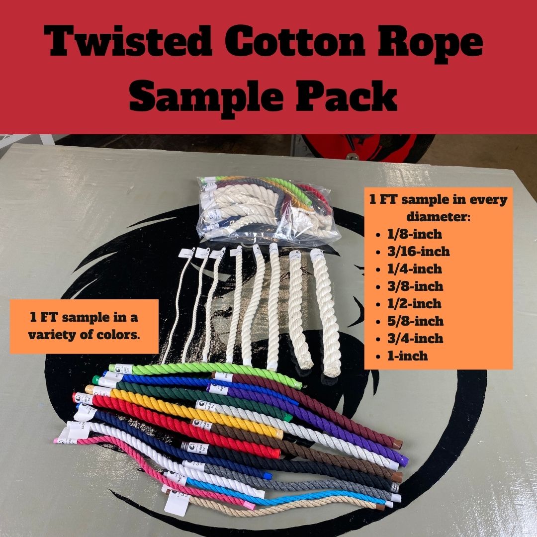 Triple-Strand Twisted Cotton Rope | Our Super-Soft Sample Pack