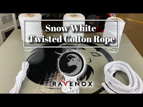Ravenox Snow White Cotton Rope  Durable All-Purpose Cotton Cord