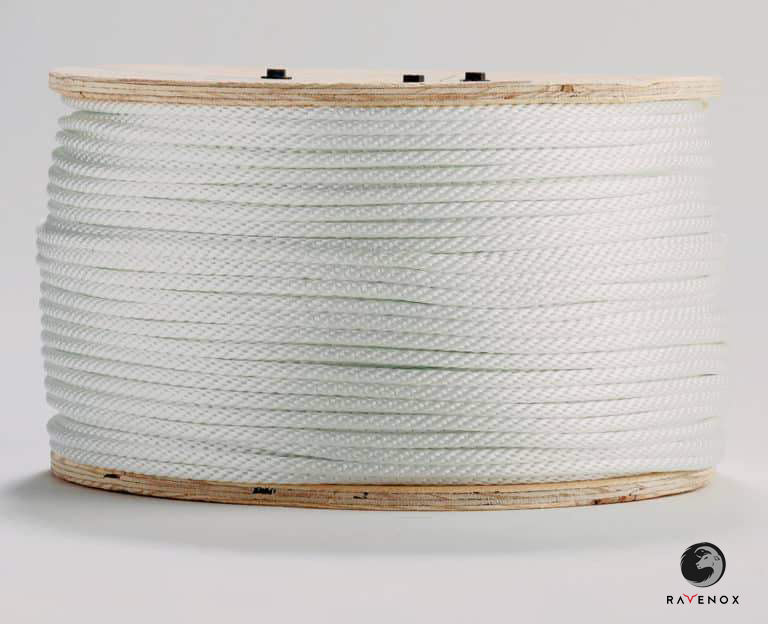 Ravenox Reinforced Flagpole Halyard Rope | The Flagpole Cordage White / 5/16-Inch x 50-Feet