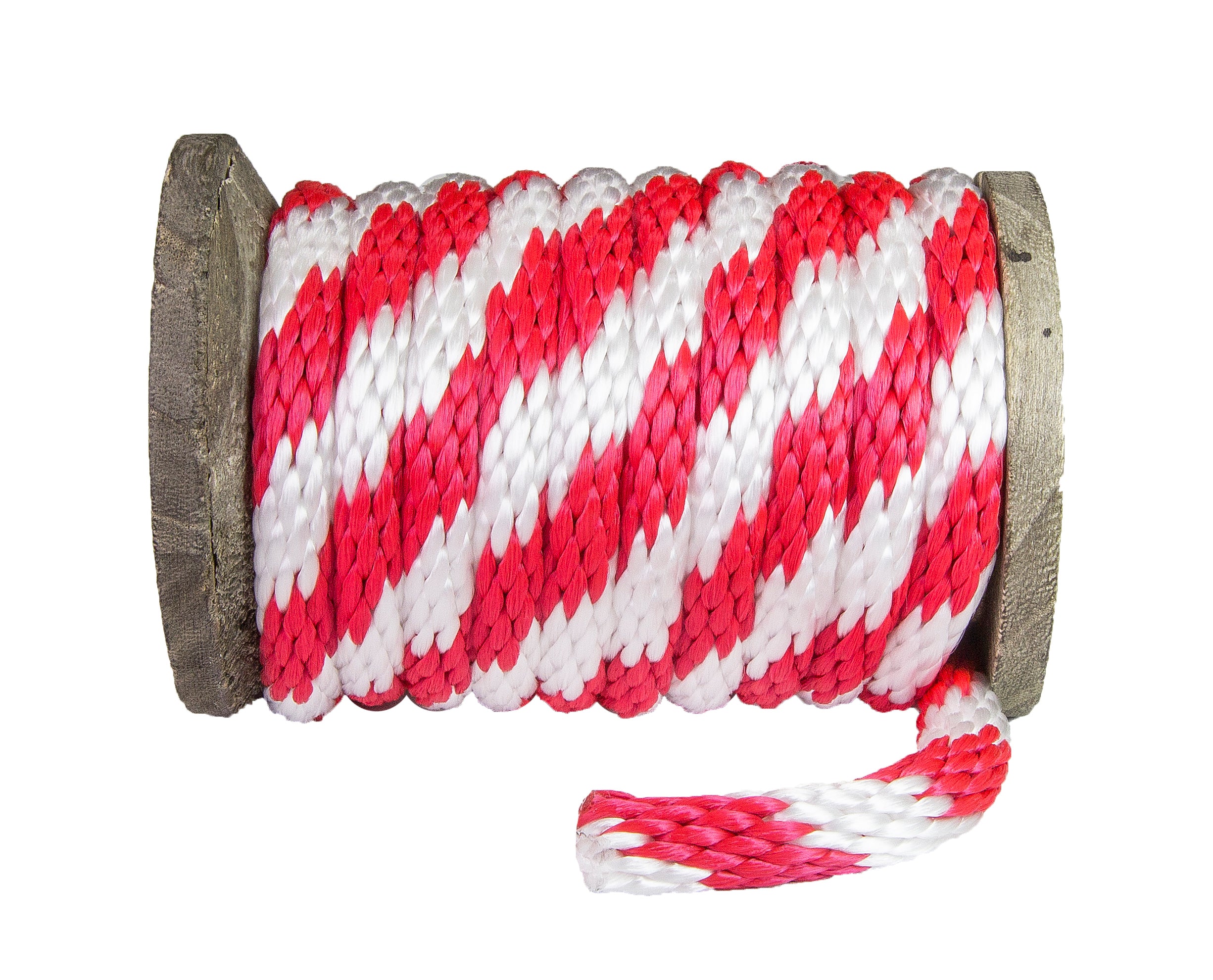 White Red Macrame Rope, Twisted Cord Red White