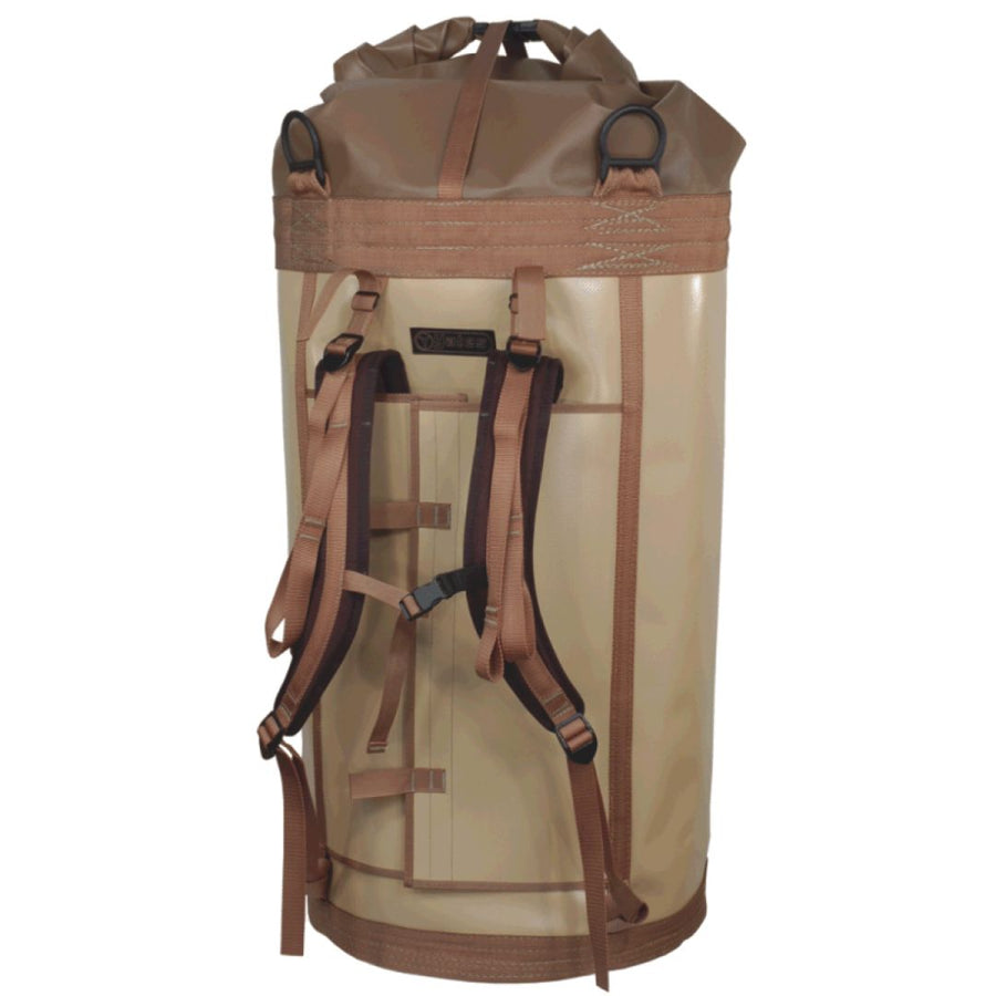 Large tan fast rope bag perfect for 60 to 90 foot FAST ropes, crafted with high-quality urethane coated nylon, offering superior abrasion resistance and a double-layer reinforced bottom for extreme conditions. (8745524265197) (8747452760301)