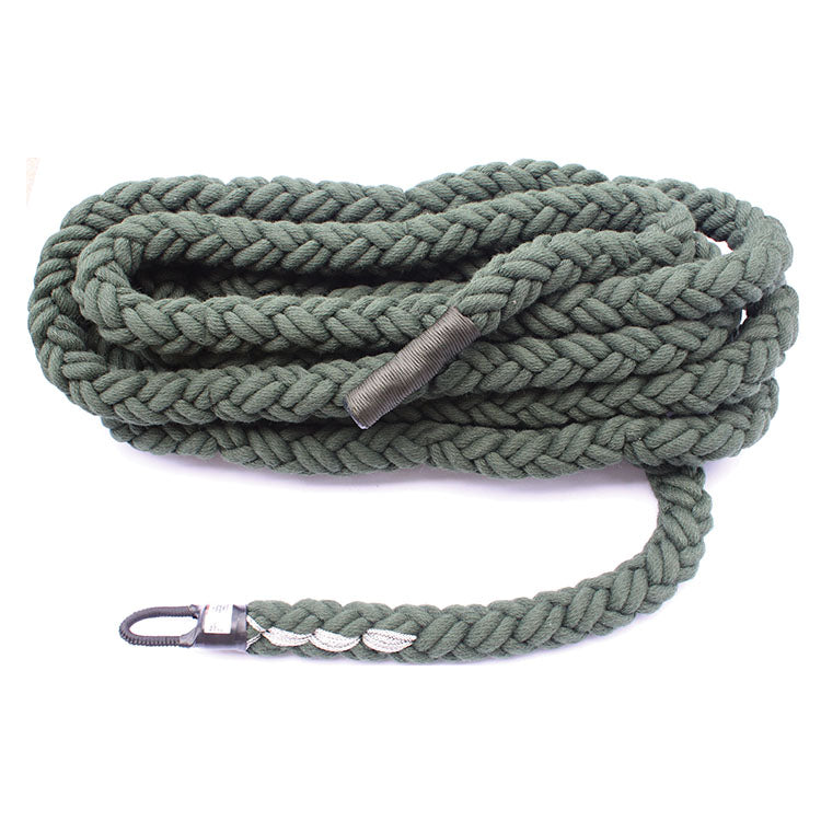 Ravenox Military Fast Rope coiled neatly, featuring customizable lengths and terminations for versatile military applications. (8745128526061)