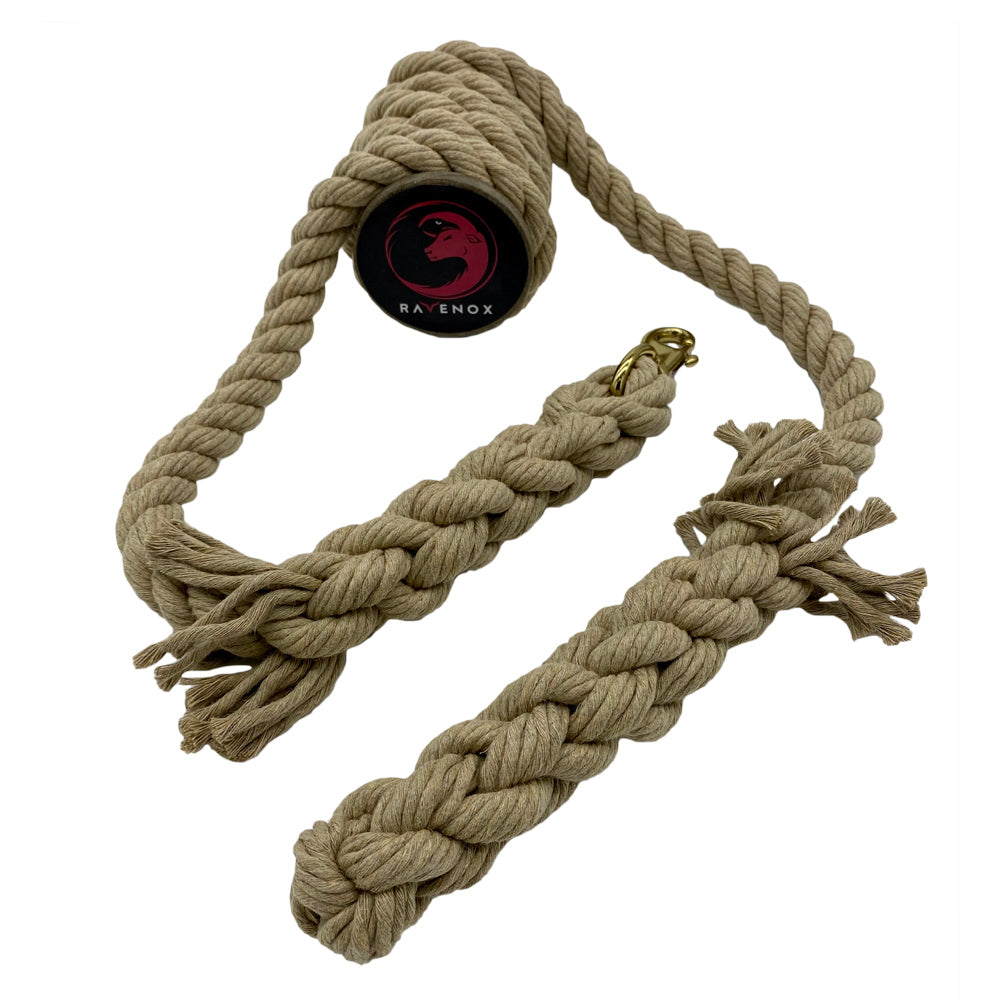 Ravenox Horse Tack Horse Leads | 1-Inch Soft Cotton Rope Red