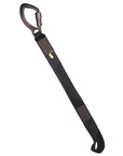 22-inch NFPA Stabo SPIE Lanyard in black, featuring a Captive Eye DMM Tactical OvaLock 3 Stage aluminum carabiner, designed for SPIE extraction operations with 7000 lbf (31 kN) strength. (8747452760301)