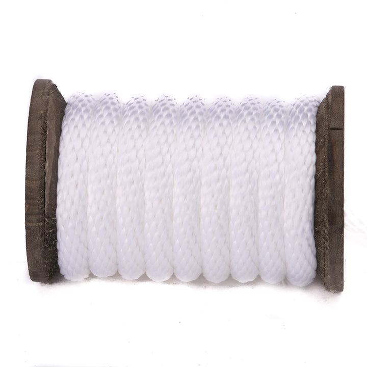 Solid Braided Nylon Rope, White 1/8 x 500' Spool