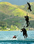 WET SPIE extraction of Marines from the water, showcasing the SPIE rope's capability for maritime extraction operations. (8745383624941)