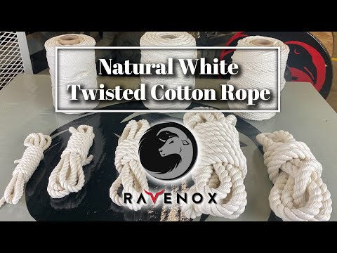 Ravenox Twisted Cotton Rope (Natural White) - 1/2-Inch x 100-Feet - 10809985601