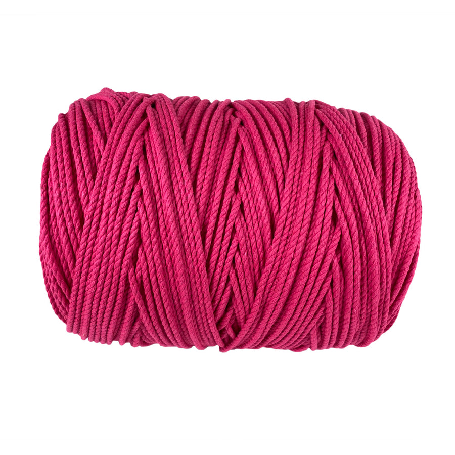 Ravenox Pink Cotton Macramé Cord | Natural Cord for Macramé Projects 5 mm x 8 Yards