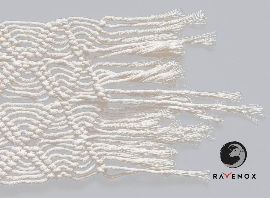 Ravenox Natural White Macrame Cord - 100% Cotton 2mm & 3mm 3 mm x 8 Yards