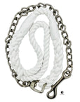 Handmade Cotton Dog Leash with Chain (4459557486682)