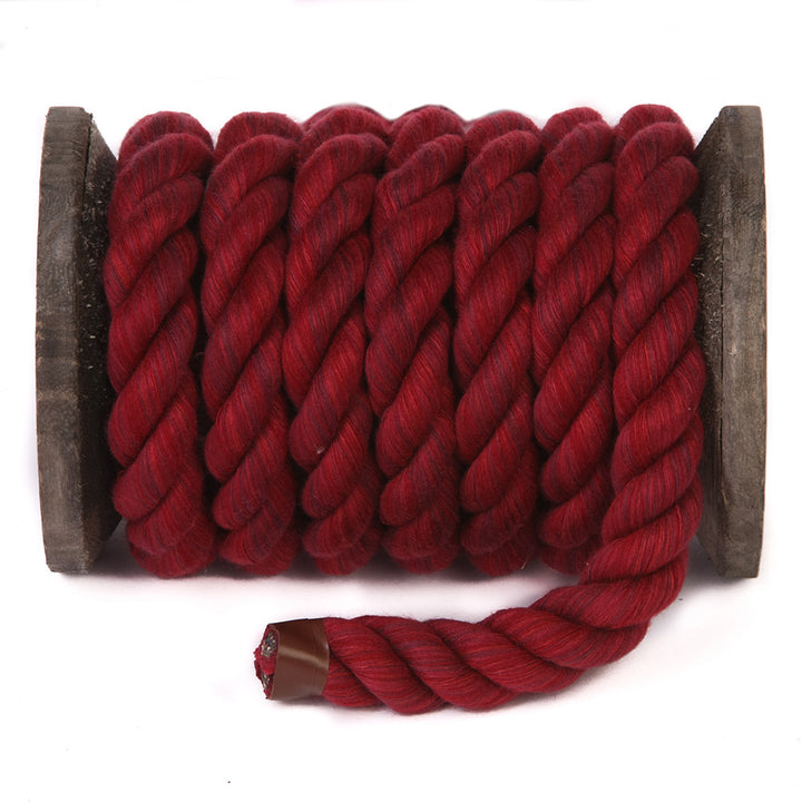 Soft Cotton Rope 10M 32 Feet Soft Rope, 6mm Soft Twisted Cotton Tying Rope  (Red Black Purple)