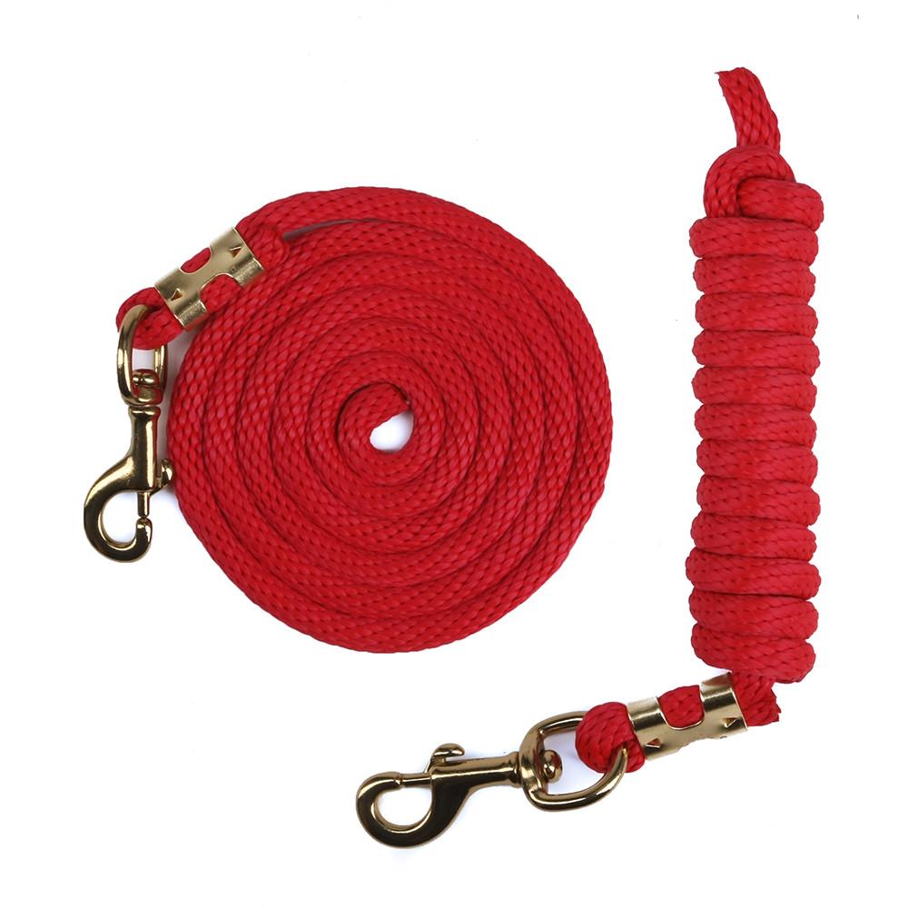 Ravenox Horse Tack Horse Leads | 1-Inch Soft Cotton Rope Red