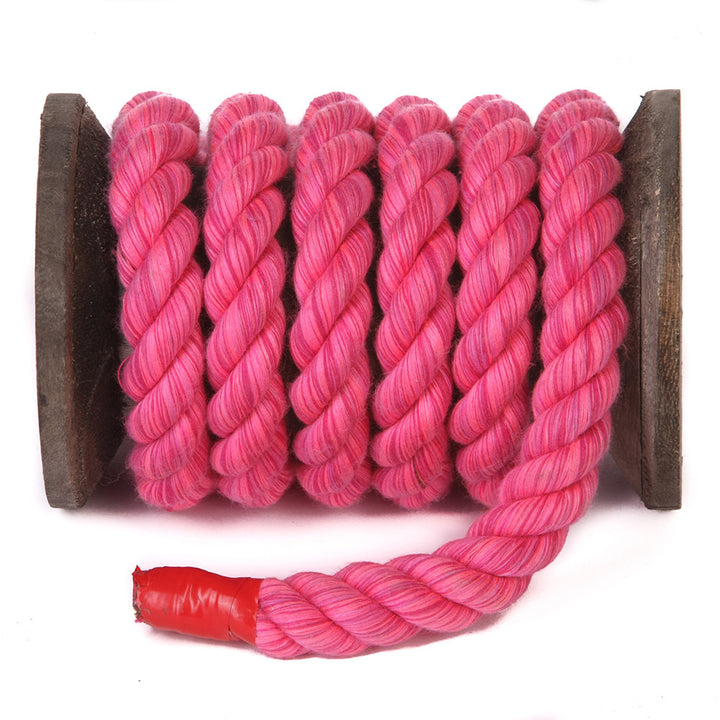 Ravenox Twisted Cotton Rope (Hot Pink) - 3/8-Inch x 50-Feet - 15913432907866