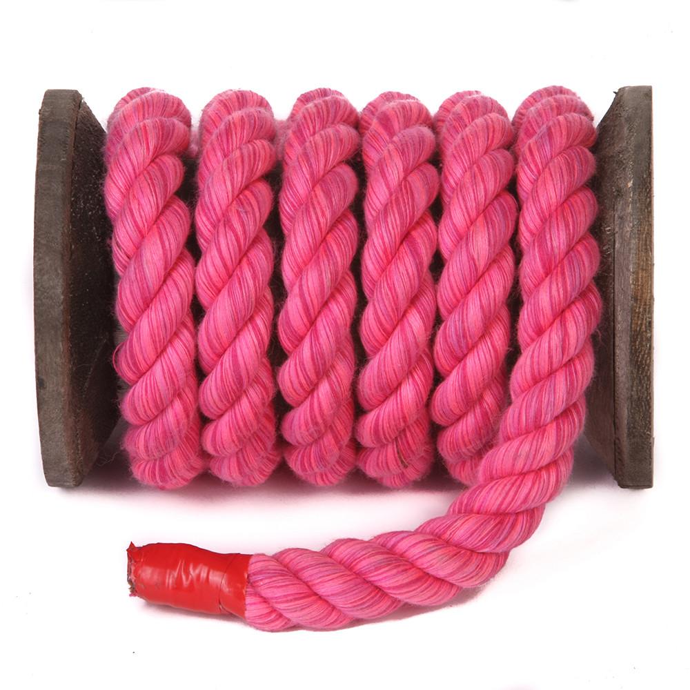 Ravenox Pink Cotton Macramé Cord | Natural Cord for Macramé Projects 5 mm x 83 Yards