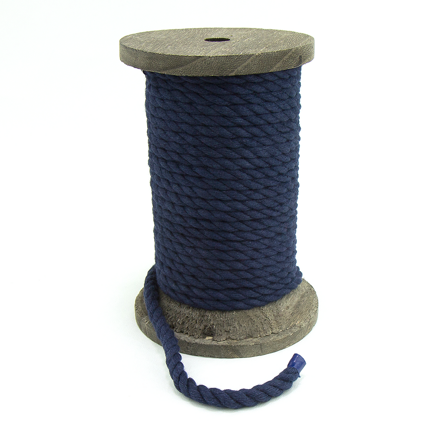 Ravenox Twisted Cotton Rope (Navy Blue) - 1/2-Inch x 100-Feet - 13641844490330
