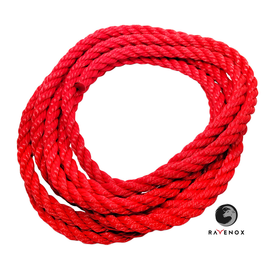 Richelieu Polypropylene Rope, Solid Braid, Red, 5/8 In. x 200 Ft