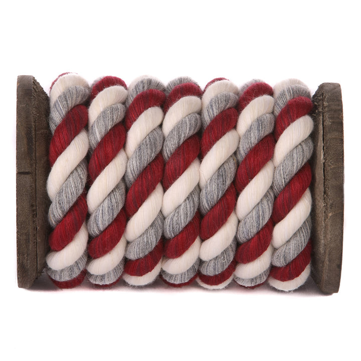 Ravenox Twisted Cotton Rope (Burgundy, Silver & White) - 1/2-Inch x 25-Feet - 13641849110618